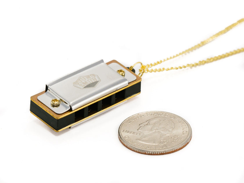 Mini Harmonica Necklace Key of C 4Hole by Sound Smith an Oregon