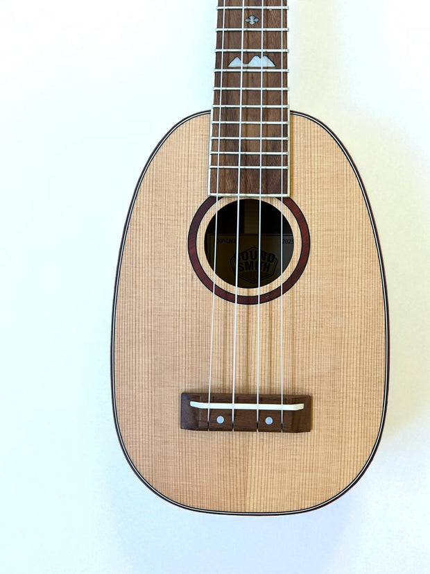NEW! Sound Smith Solid Cedar/solid Koa Long neck Soprano Pineapple Ukulele
