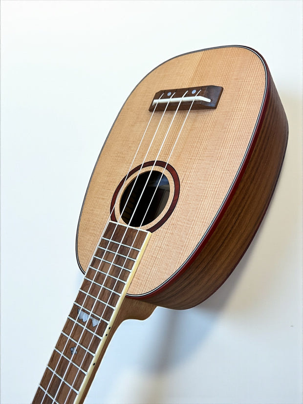 NEW! Sound Smith Solid Cedar/solid Koa Long neck Soprano Pineapple Ukulele