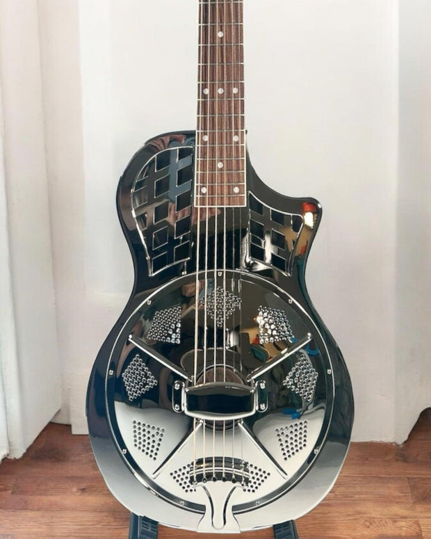 Sound Smith Parlor Resonator Cutaway Guitar - Chrome Finish
