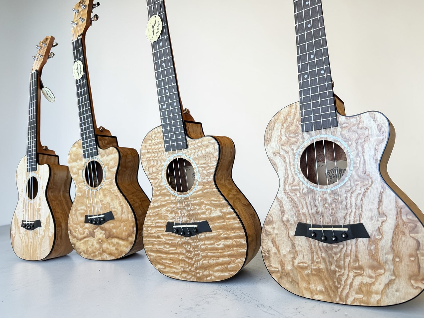 Concert Sound Smith Quilted Ash Ukulele