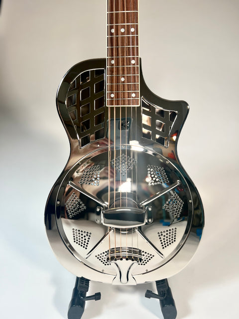 Resonator Guitar Chrome body NEW Sound Smith Parlor Resonator