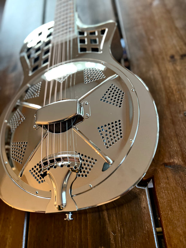 NEW! Sound Smith Parlor Resonator Cutaway - Chrome Finish - PRE ORDER (spring 2024)