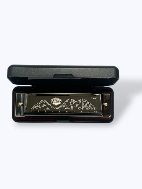Sound Smith Black Metallic Harmonica SSH-10 - Key of C w/ case