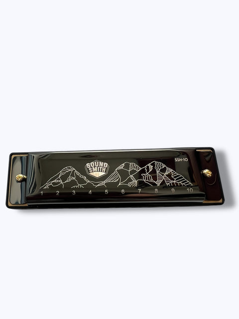 Sound Smith Black Metallic Harmonica SSH-10 - Key of C w/ case