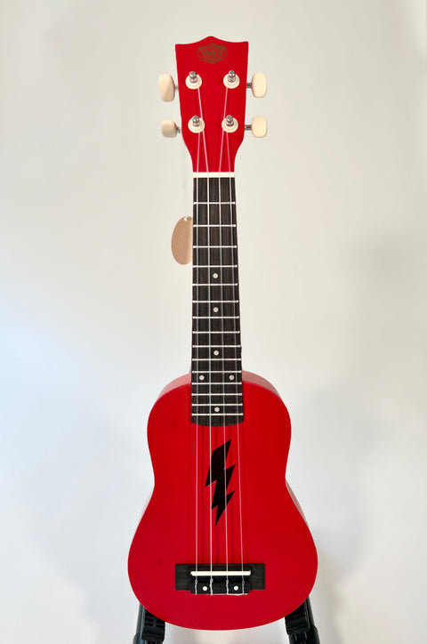 red lightning bolt ukuleles