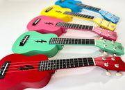 Colorful Lightning Bolt Ukuleles