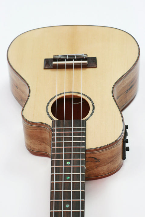 Sound Smith Concert Spruce/Spalted Maple Arched Back Acoustic-Electric Cutaway Ukulele- SSU-SSM23 - SOUND SMITH  Ukulele - Guitar Capo Ukulele - Guitar picks
