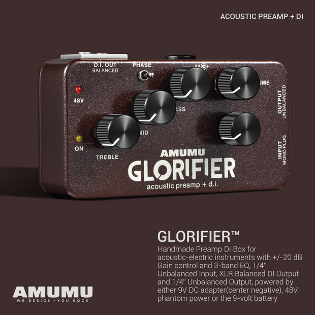 AMUMU GLORIFIER™ Acoustic Preamp DI Direct Box